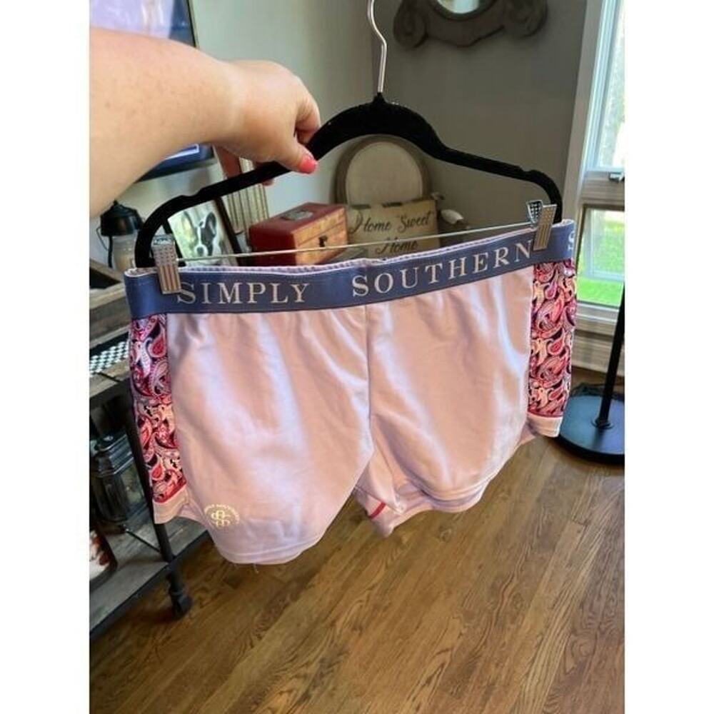 Simply southern purple‎ shorts floral 2XL new